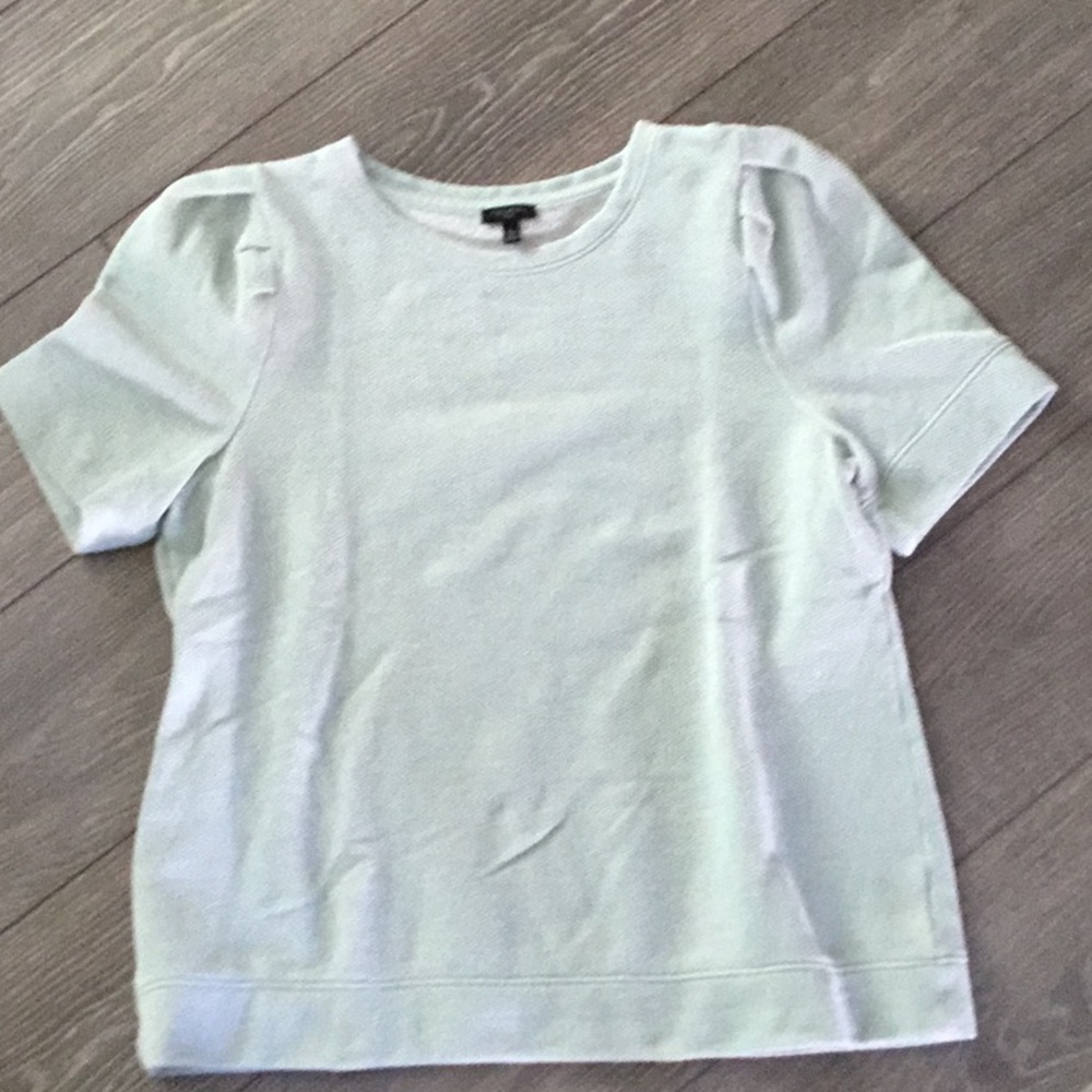 Talbots Light Green Short Sleeve French Terry Top Petite XL